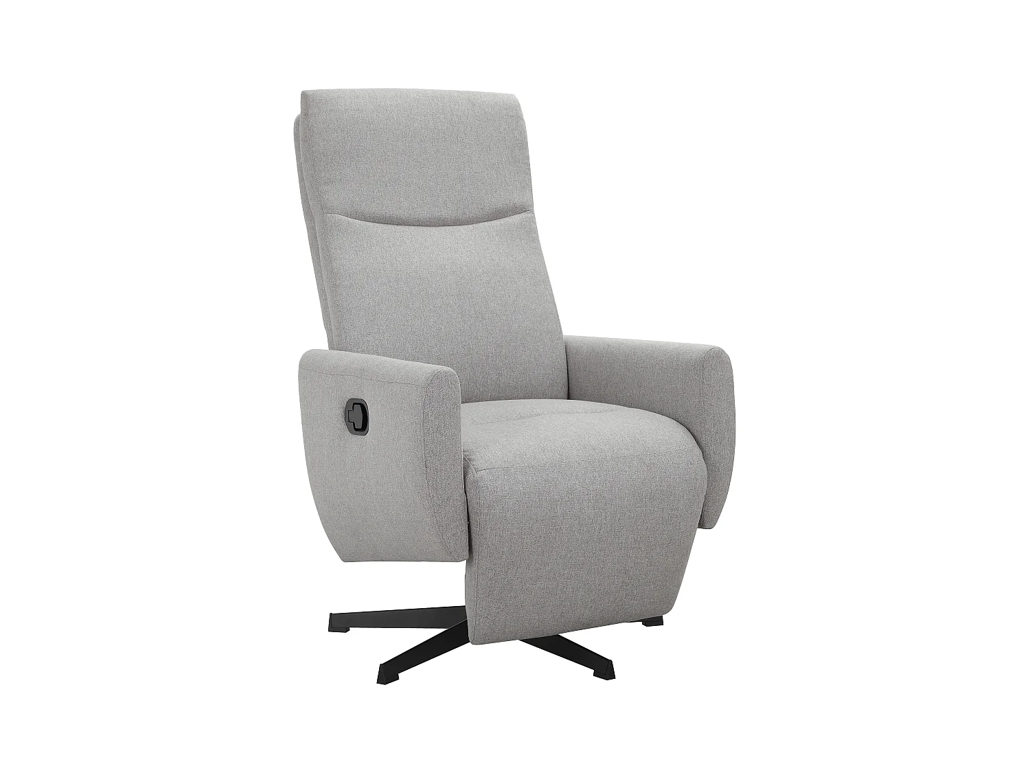 Kilvo | Poltrona Reclinabile con Funzione Manuale e Girevole in Tessuto Grigio