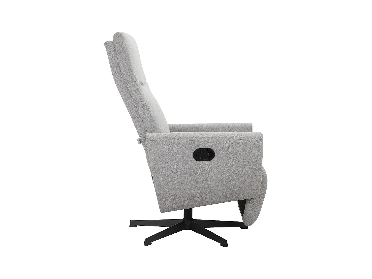 Kilvo | Poltrona Reclinabile con Funzione Manuale e Girevole in Tessuto Grigio