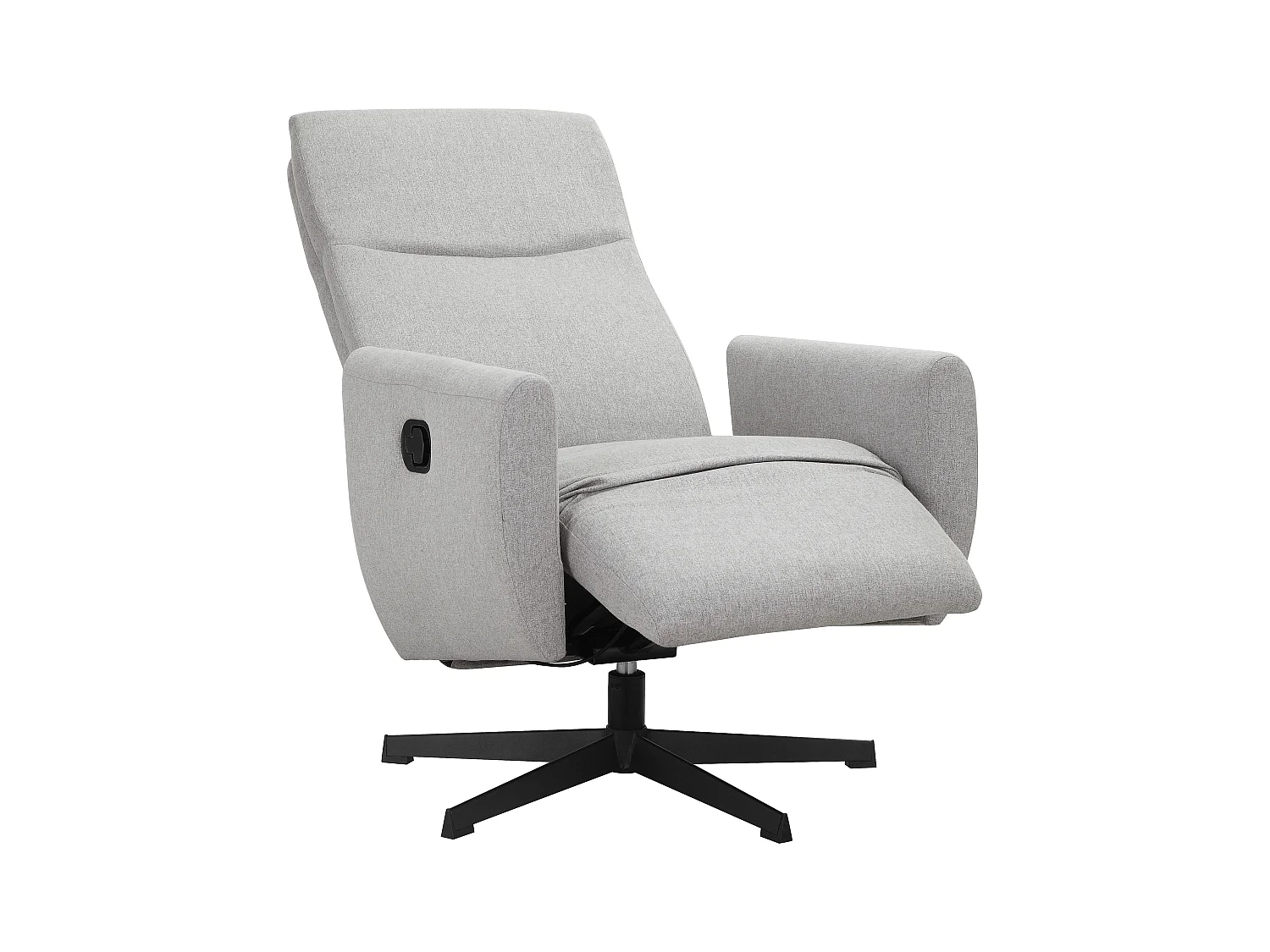 Kilvo | Poltrona Reclinabile con Funzione Manuale e Girevole in Tessuto Grigio
