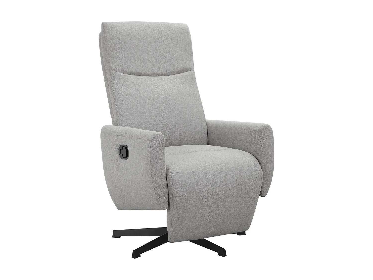 Jerry | Chaise longue avec tabouret en tissu gris