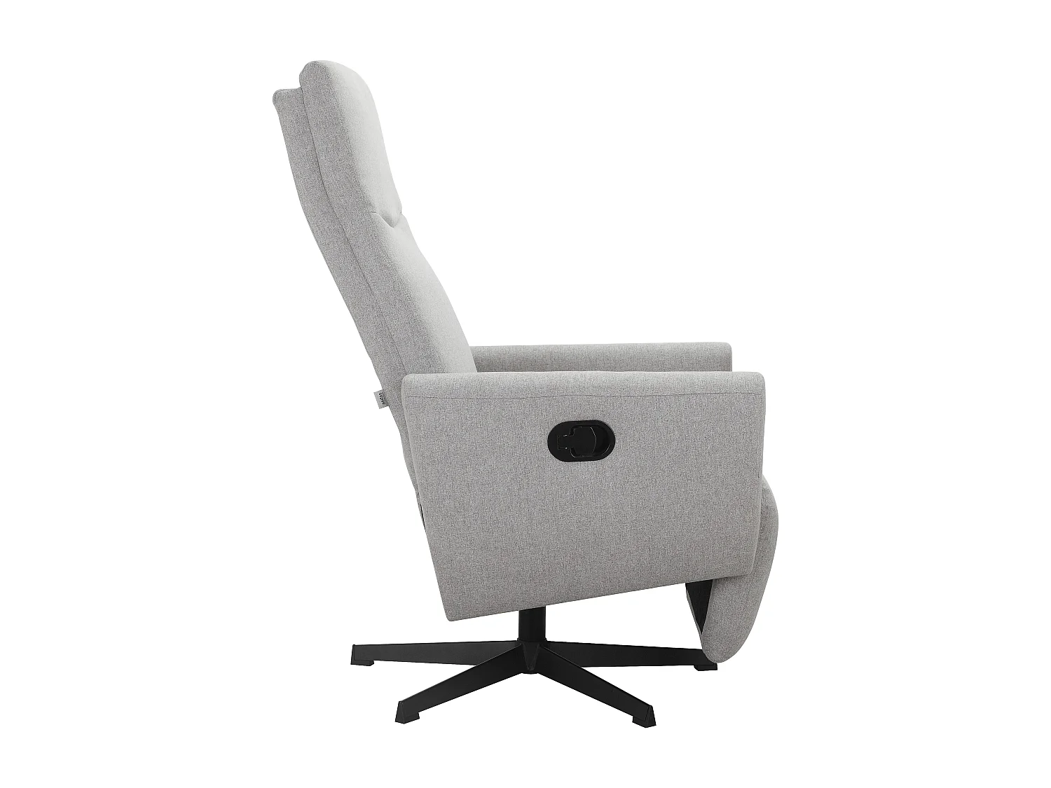 Jerry | Chaise longue avec tabouret en tissu gris