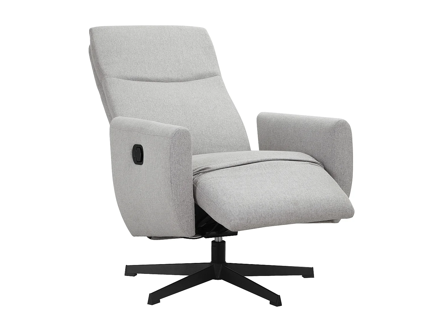 Jerry | Chaise longue avec tabouret en tissu gris