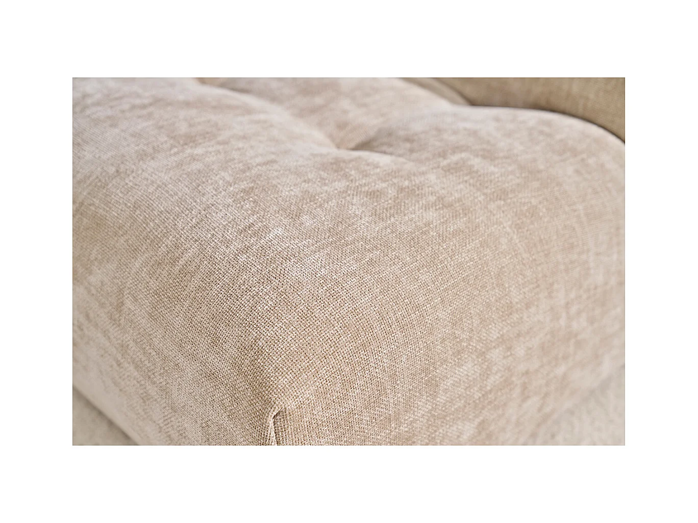 Fauteuil lounge en tissu effet velours texturé taupe BUMPY