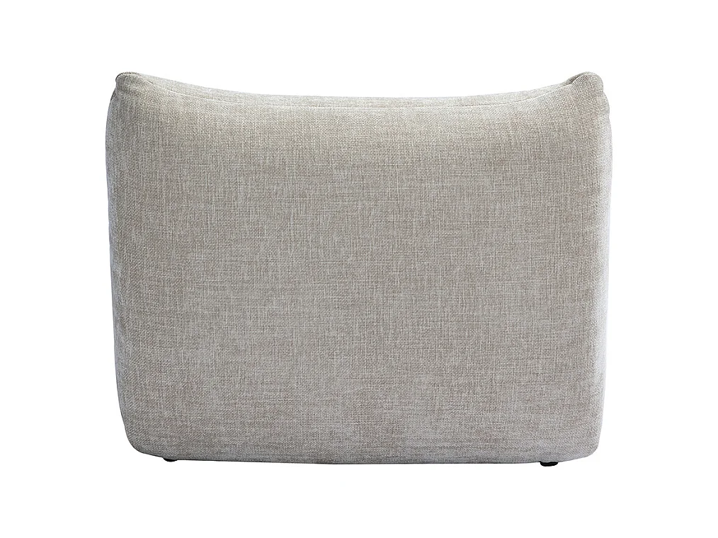 Fauteuil lounge en tissu effet velours texturé taupe BUMPY