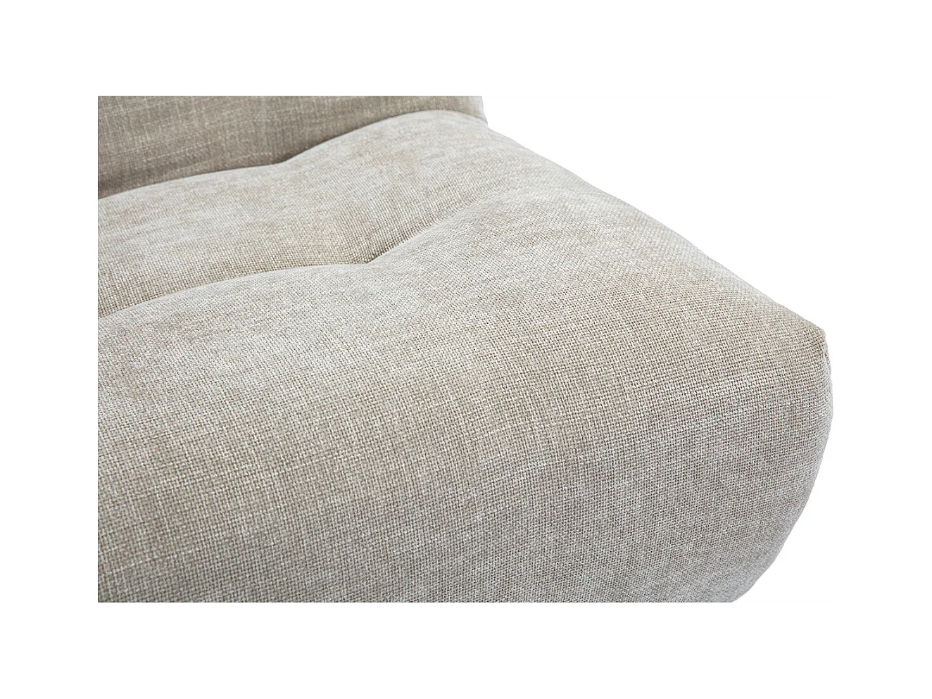 Fauteuil lounge en tissu effet velours texturé taupe BUMPY
