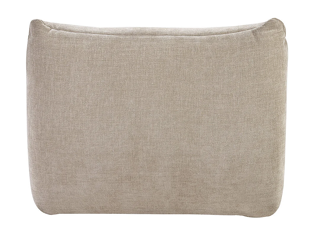 Sillón lounge de tela efecto terciopelo texturizado en color topo BUMPY