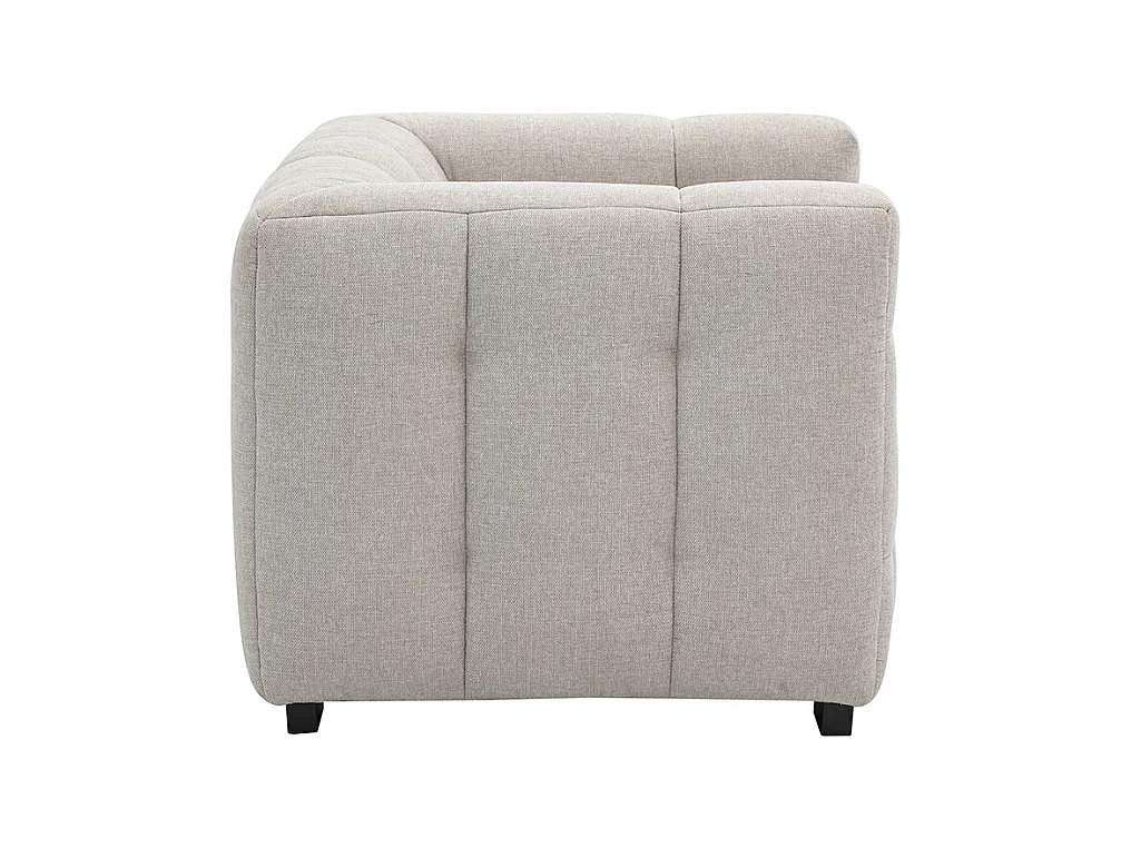 Fauteuil design en tissu effet velours texturé beige CORTO