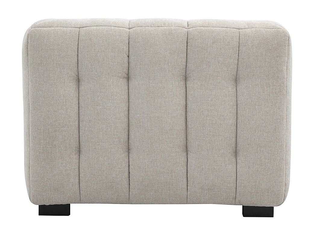 Sillón de diseño en tela efecto terciopelo texturizado beige CORTO