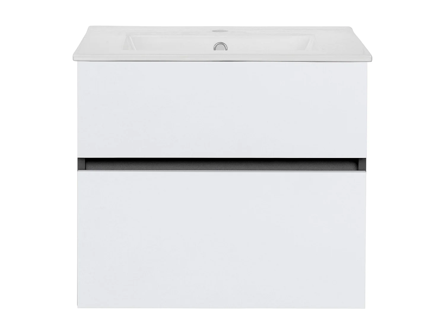 Wisla  | Meuble de salle de bain avec 1 rabat 1 tiroir en blanc anthracite