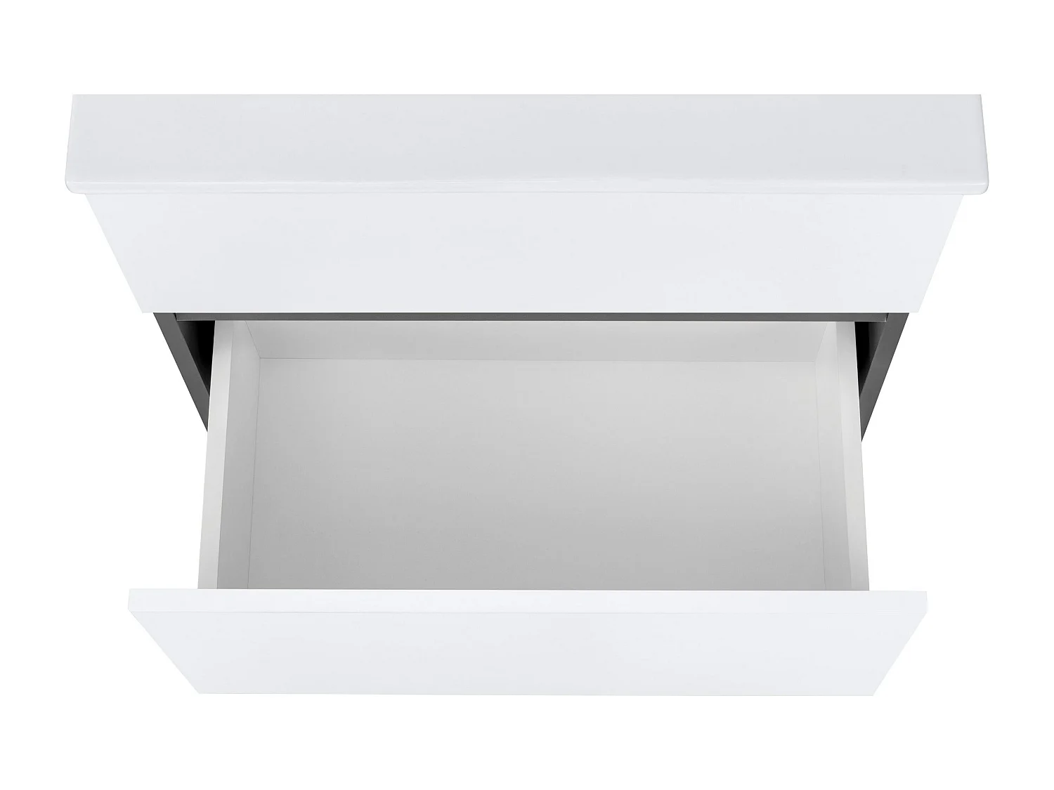 Wisla  | Meuble de salle de bain avec 1 rabat 1 tiroir en blanc anthracite