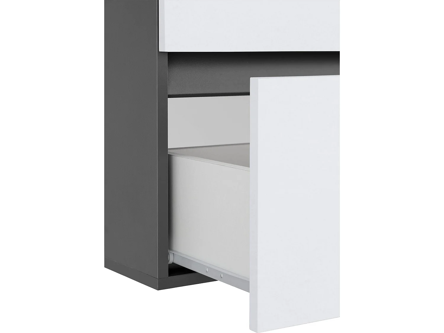 Wisla  | Meuble de salle de bain avec 1 rabat 1 tiroir en blanc anthracite