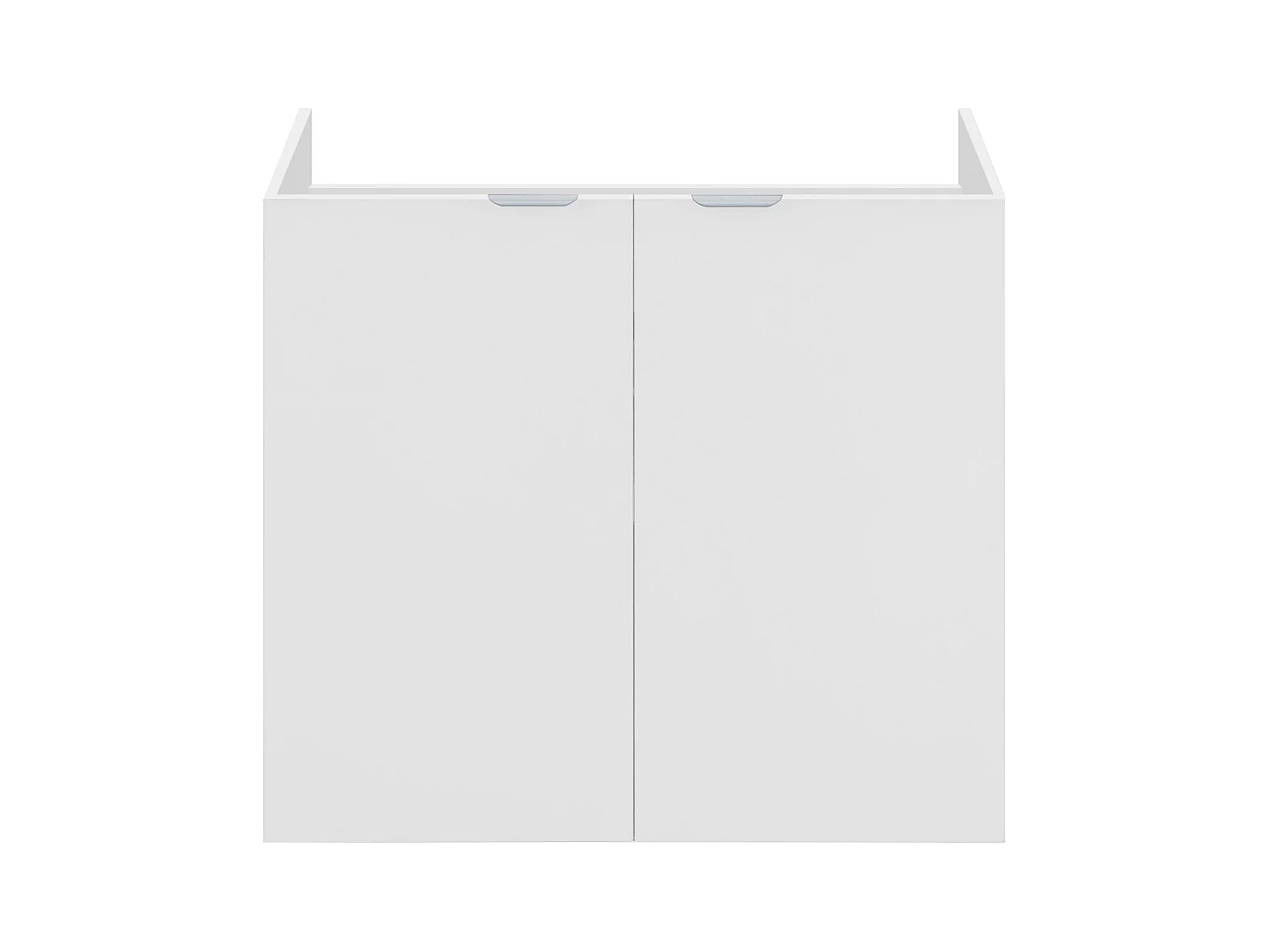Atlas | Wandwastafelkast met 2 deuren in houtlook wit