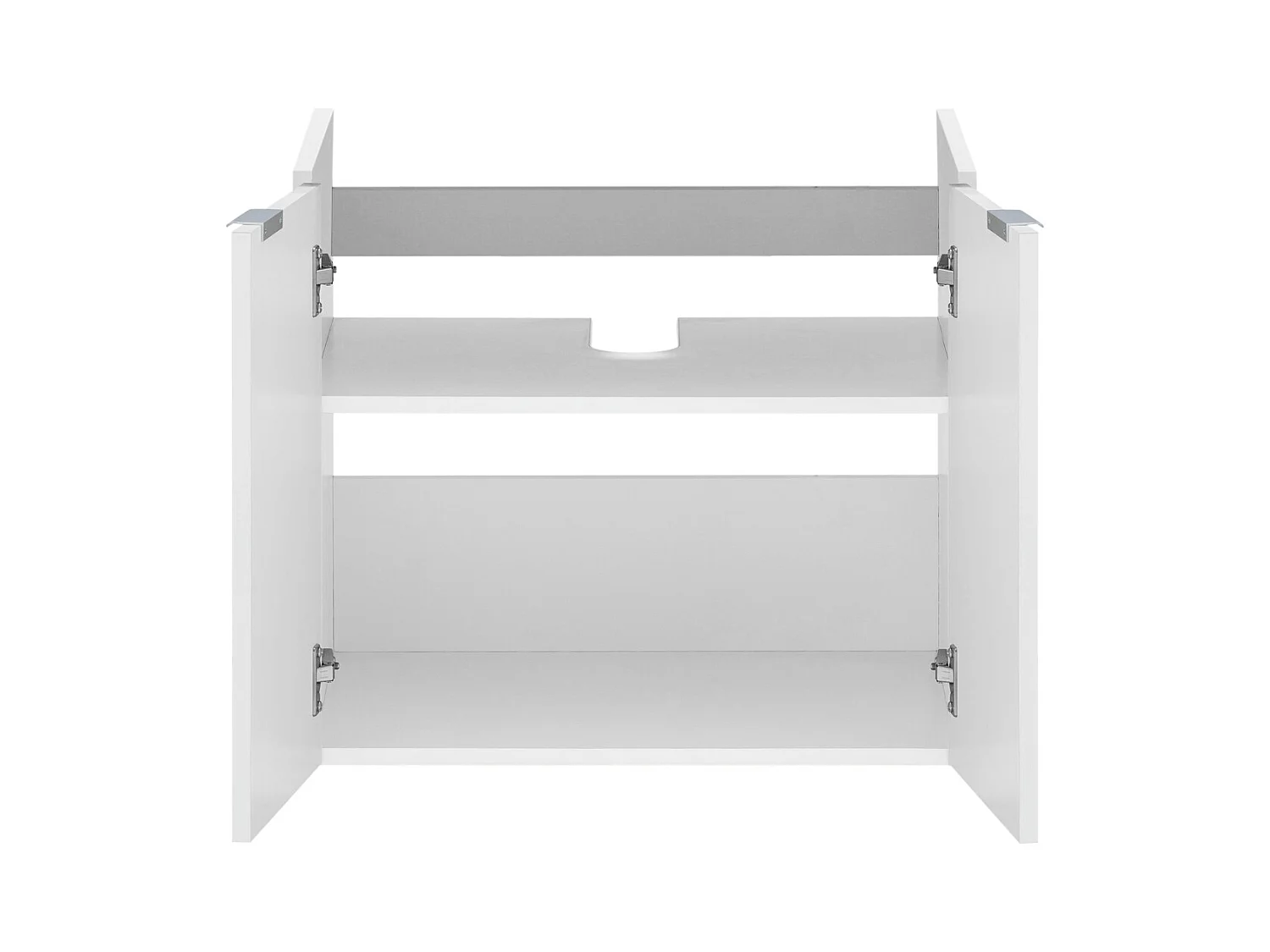 Atlas | Wandwastafelkast met 2 deuren in houtlook wit