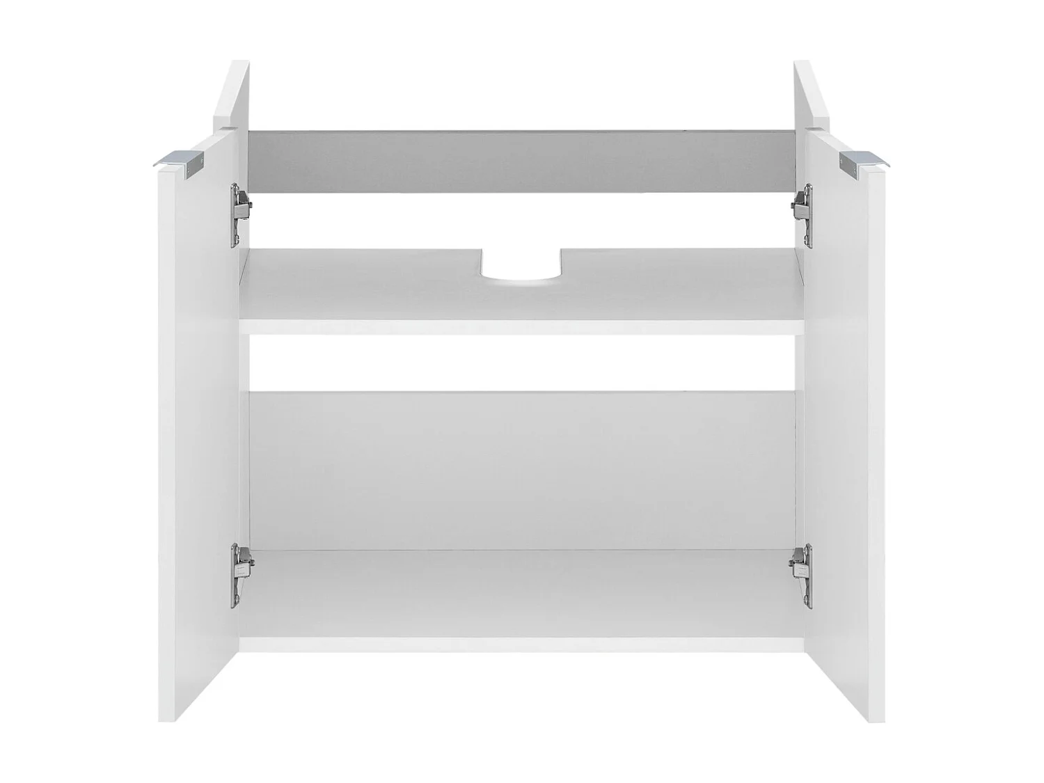 Atlas | Mobile lavabo sospeso a 2 ante in legno look bianco