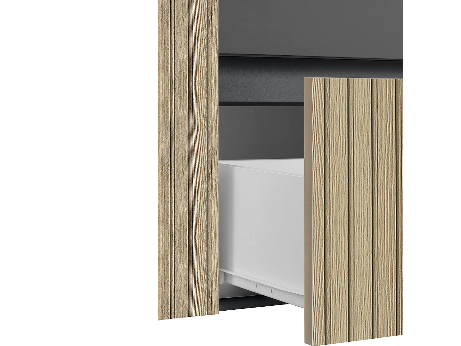 Wisla  | Mueble fregadero con 1 puerta y 1 cajón 1 solapa en aspecto roble