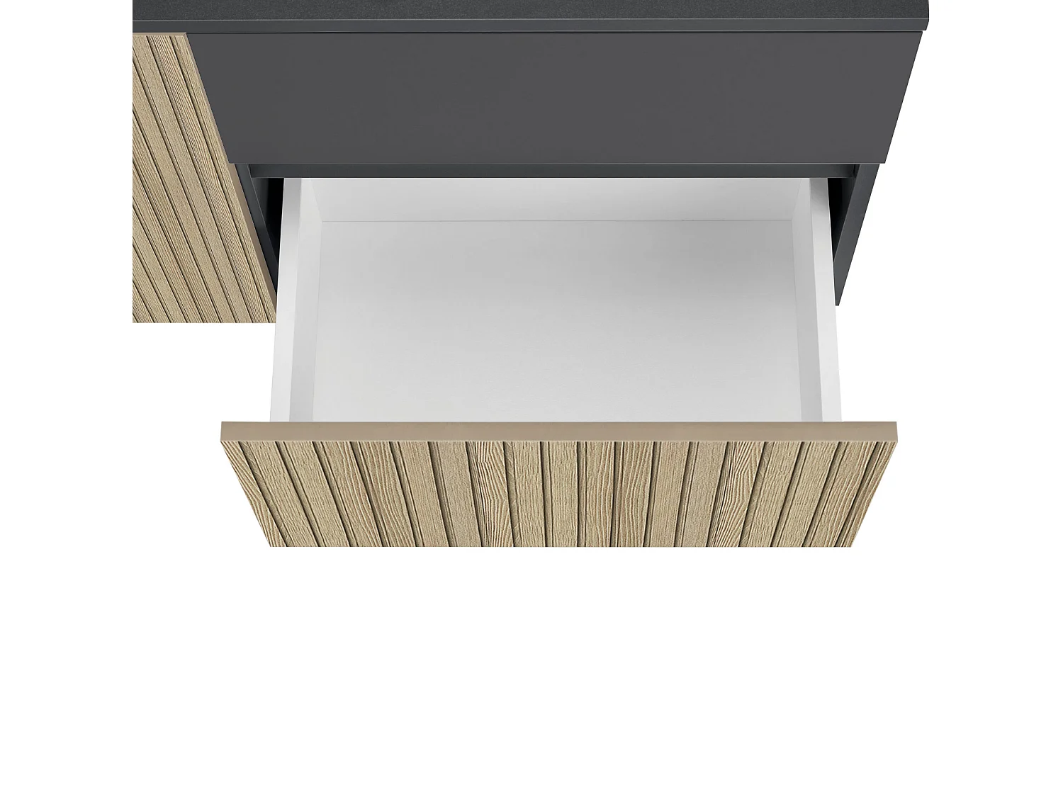 Wisla  | Mobile lavello con 1 anta e 1 cassetto 1 ribalta in rovere