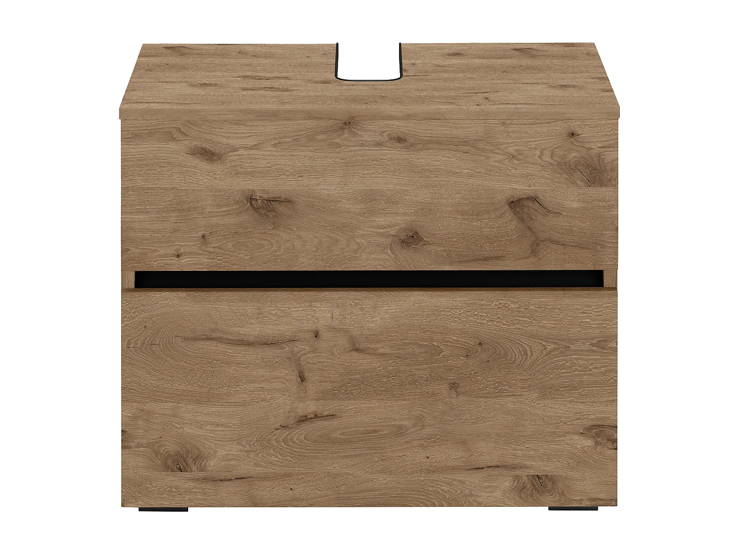 Wisla  | Armoire évier avec 1 porte à rabat et 1 tiroir aspect chêne