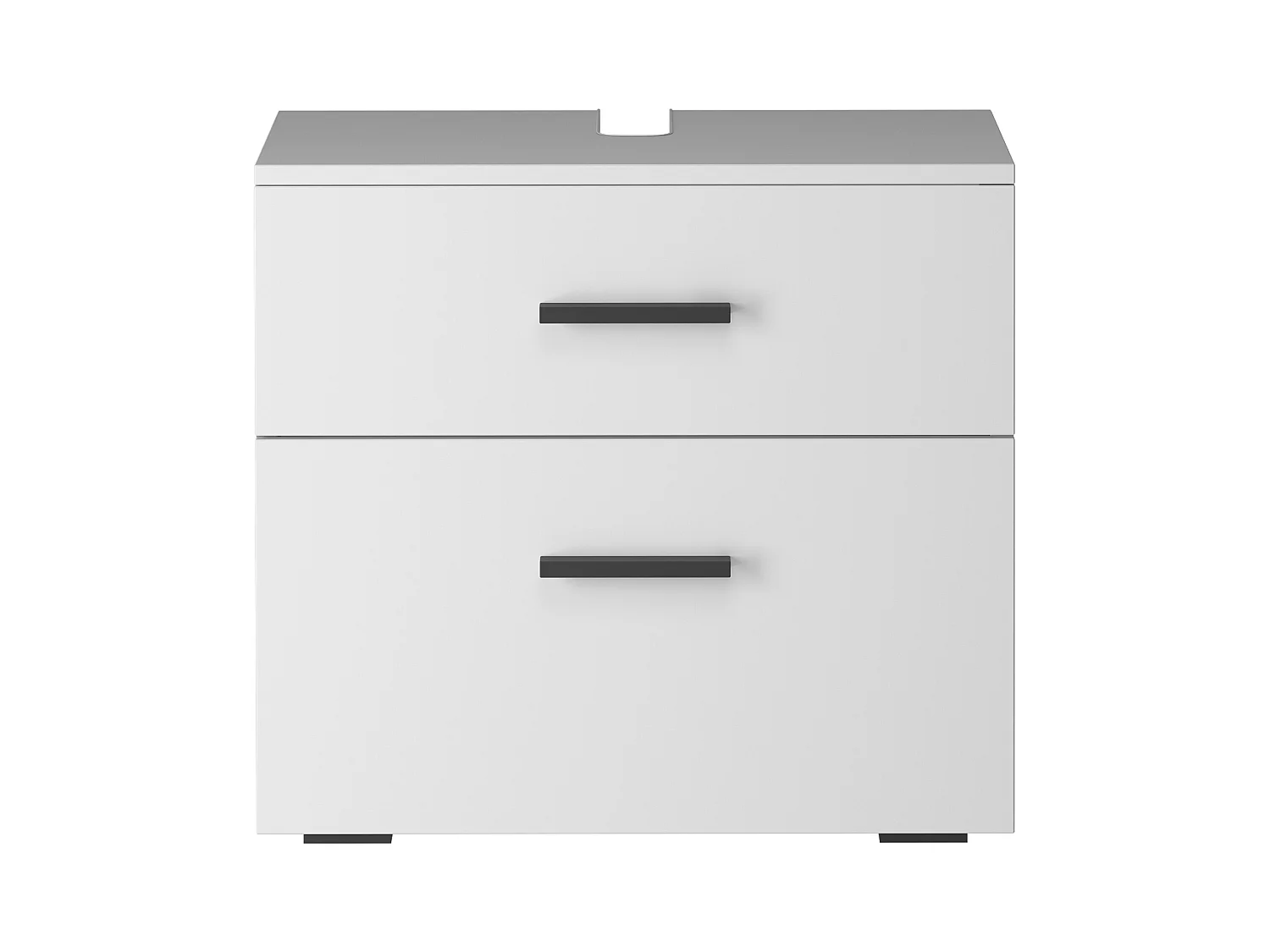 Malika | Spoelbakkast met 1 klepdeur 1 lade in antraciet wit