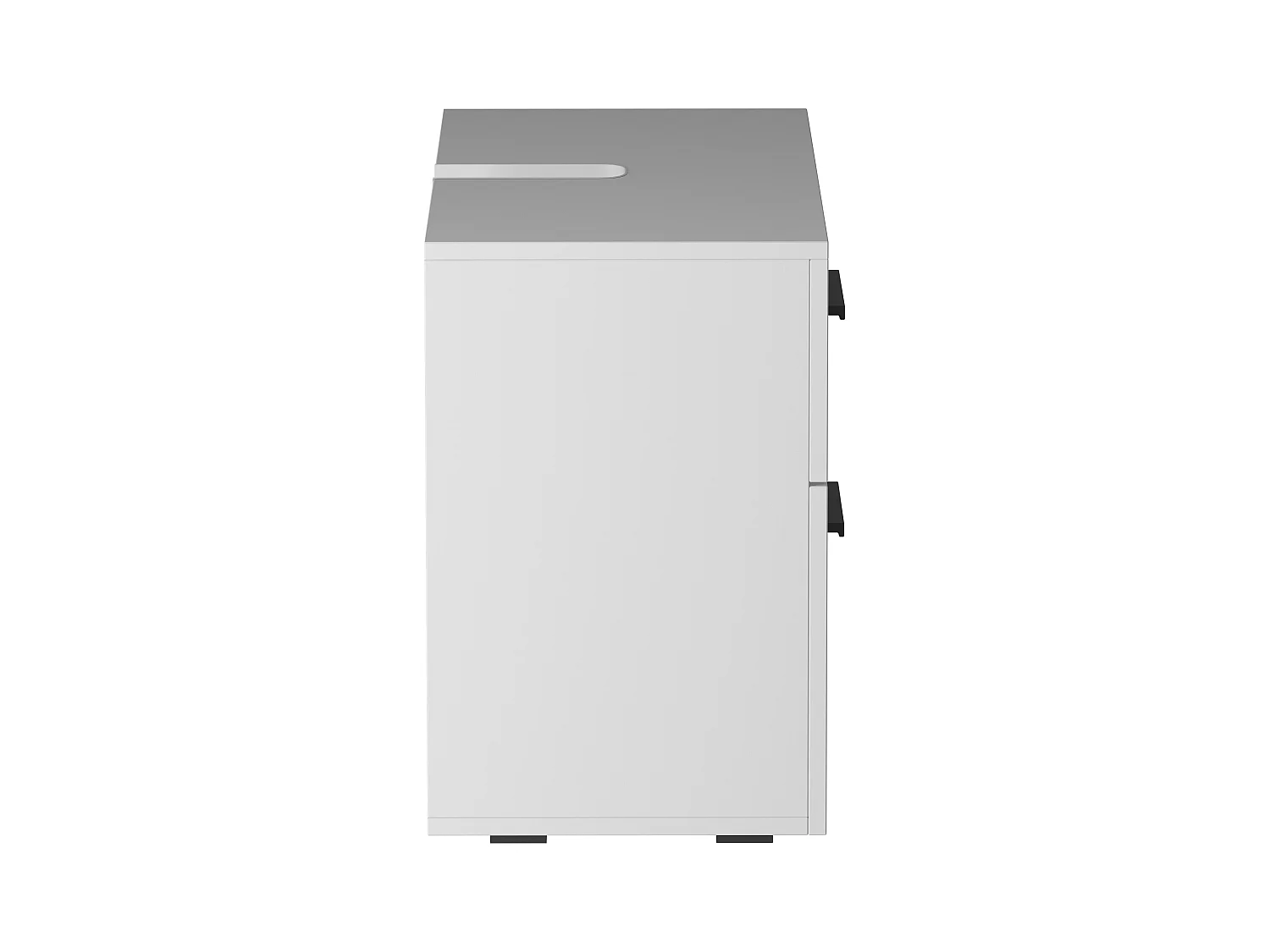 Malika | Spoelbakkast met 1 klepdeur 1 lade in antraciet wit