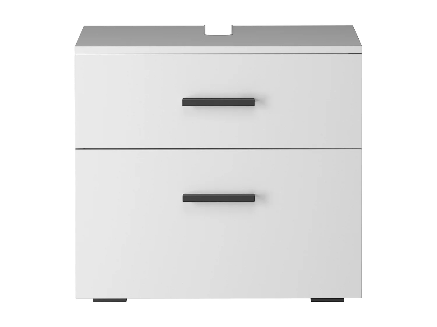 Malika | Mobile lavello con 1 anta a ribalta 1 cassetto bianco antracite