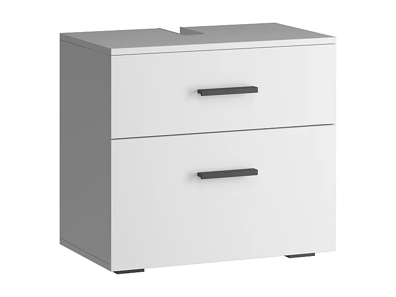 Malika | Spoelbakkast met 1 klepdeur 1 lade in antraciet wit