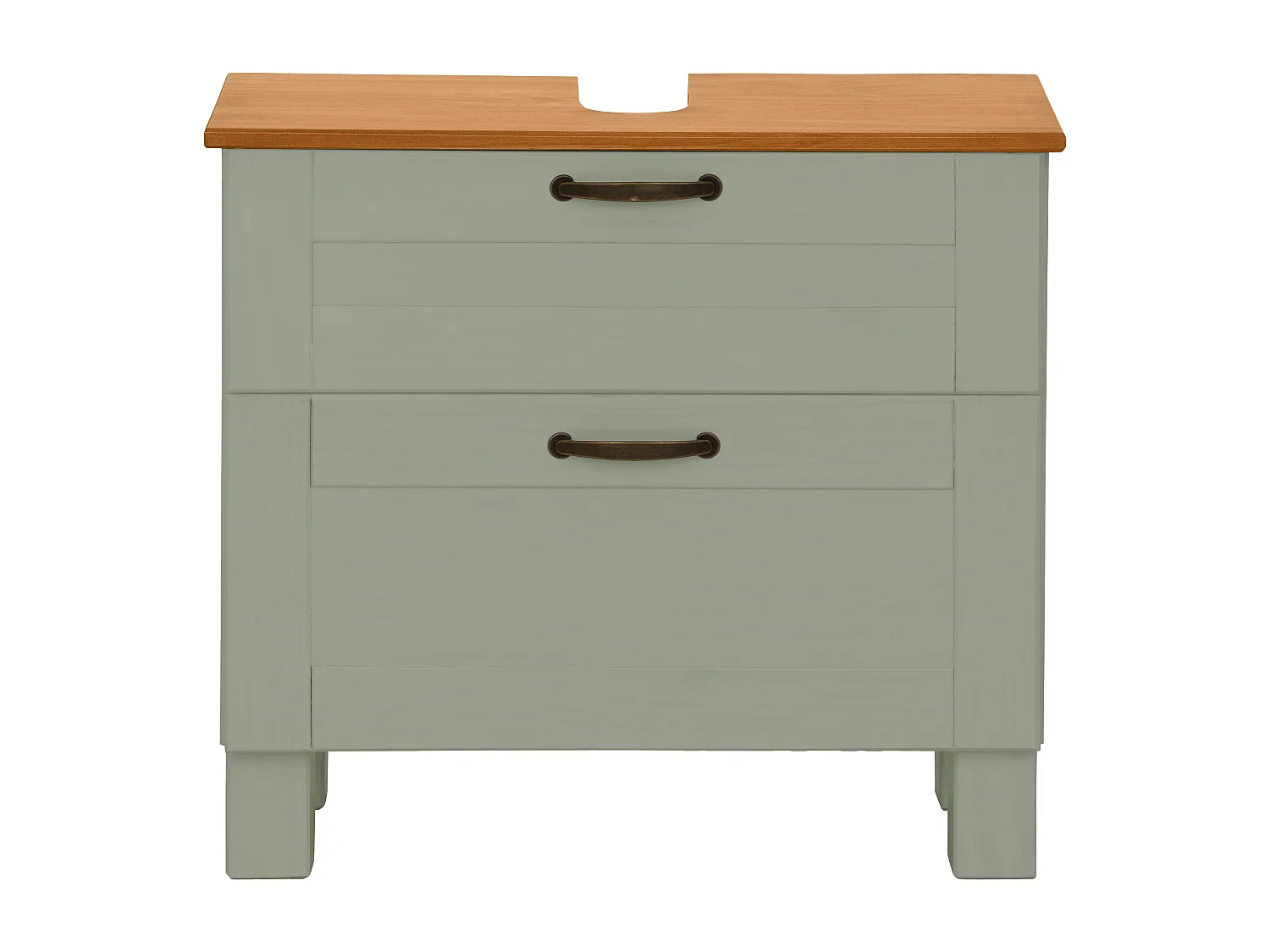 Alby | Mobile lavello con 1 anta a ribalta 1 cassetto in legno look verde