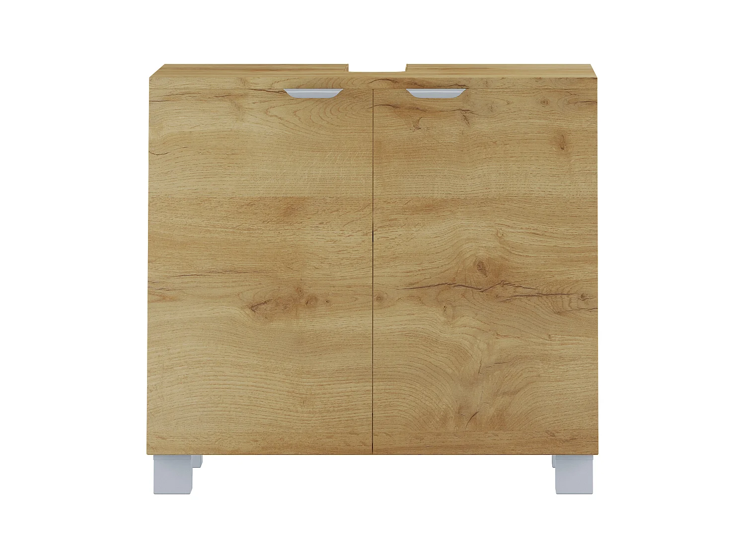 Atlas | Armoire évier avec 2 portes en aspect chêne