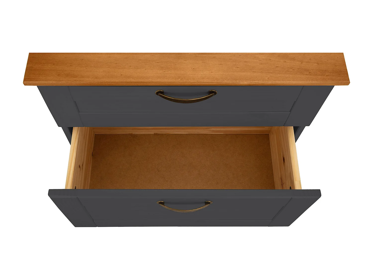 Alby | Mueble fregadero con 1 solapa 1 cajón en madera antracita