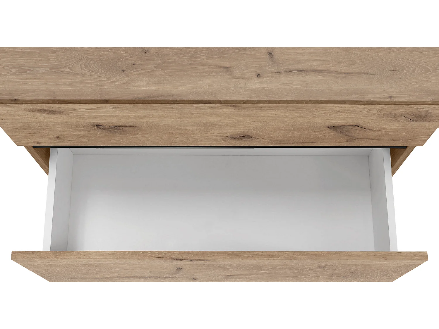 Wisla  | Armoire évier avec 1 porte à rabat et 1 tiroir aspect chêne