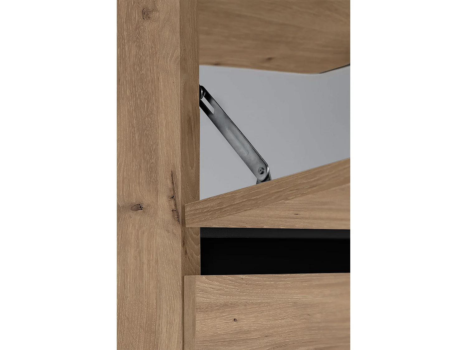 Wisla  | Armoire évier avec 1 porte à rabat et 1 tiroir aspect chêne