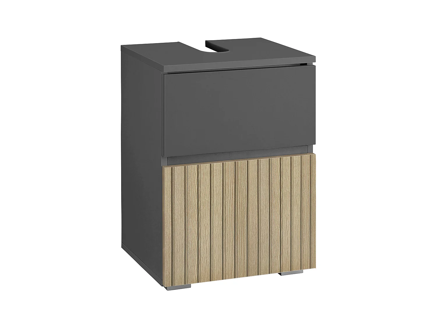 Wisla  | Meuble évier avec 1 porte en aspect bois anthracite