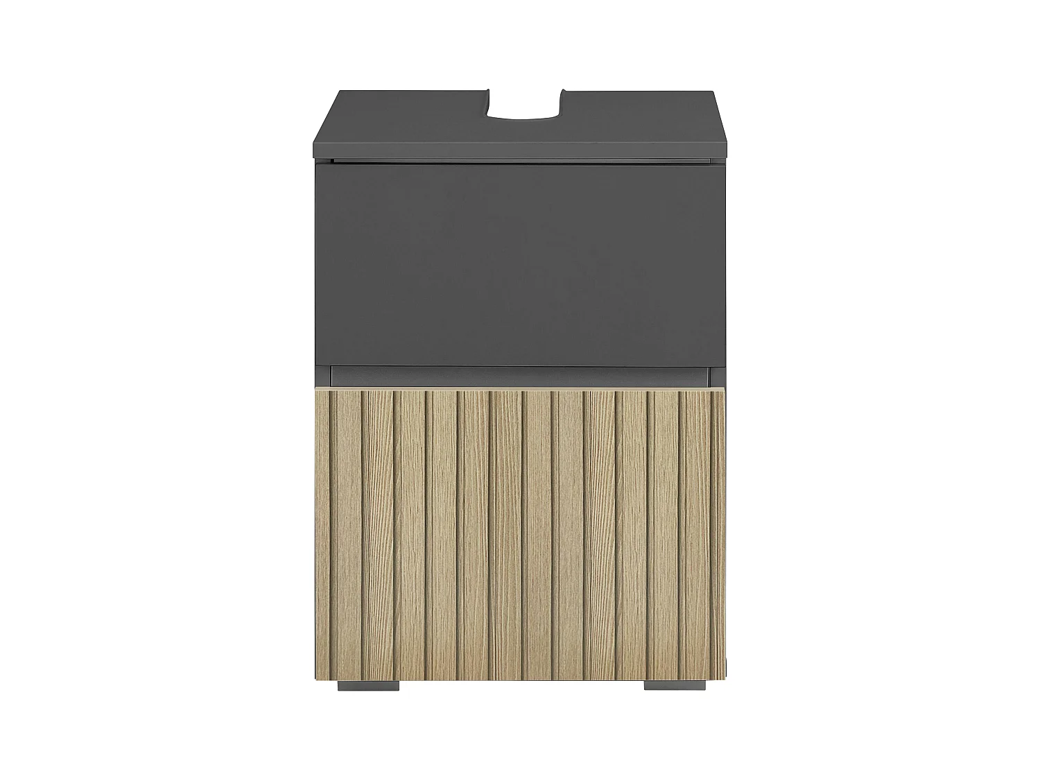 Wisla  | Meuble évier avec 1 porte en aspect bois anthracite