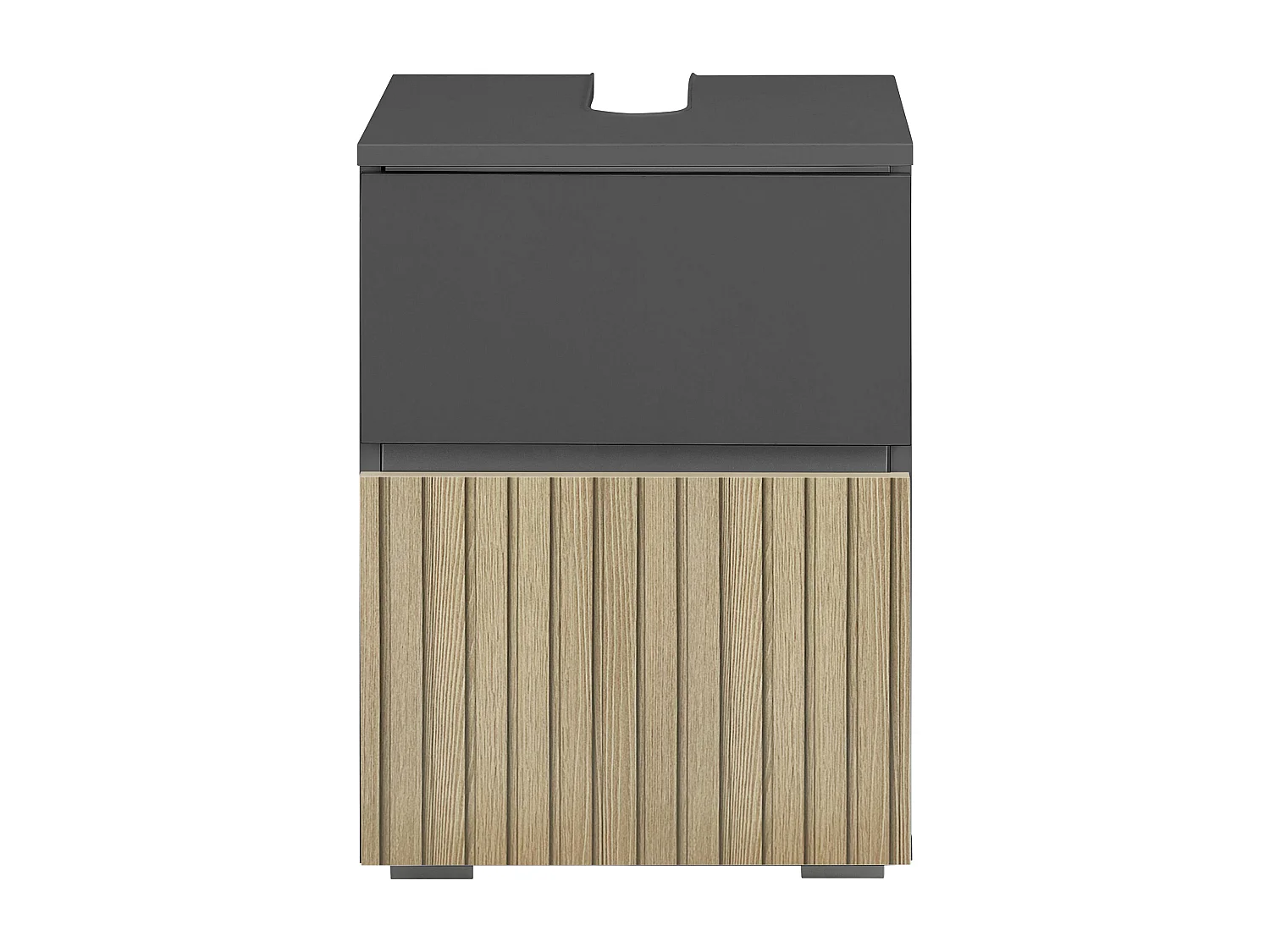 Wisla  | Meuble évier avec 1 porte en aspect bois anthracite