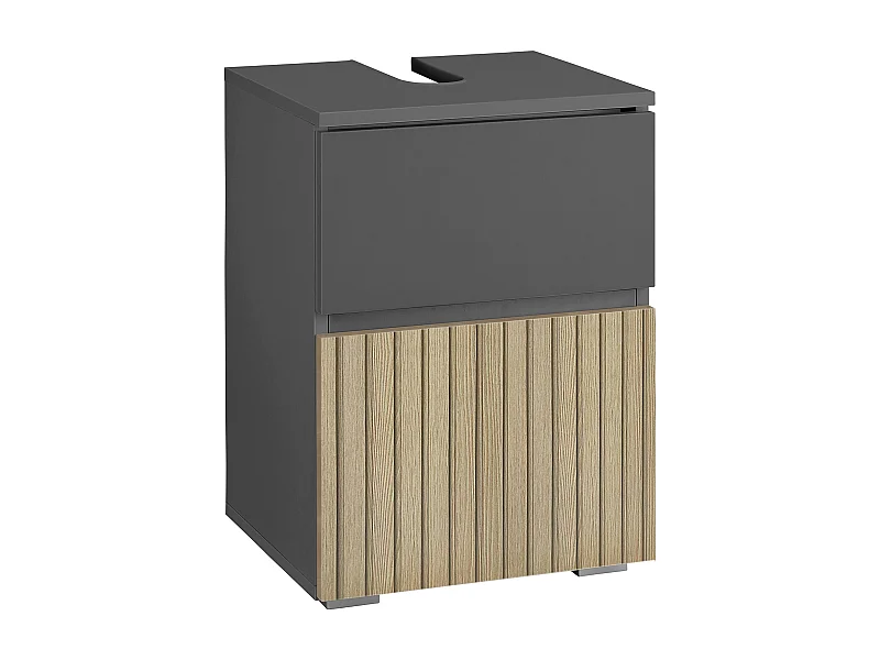 Wisla  | Meuble évier avec 1 porte en aspect bois anthracite