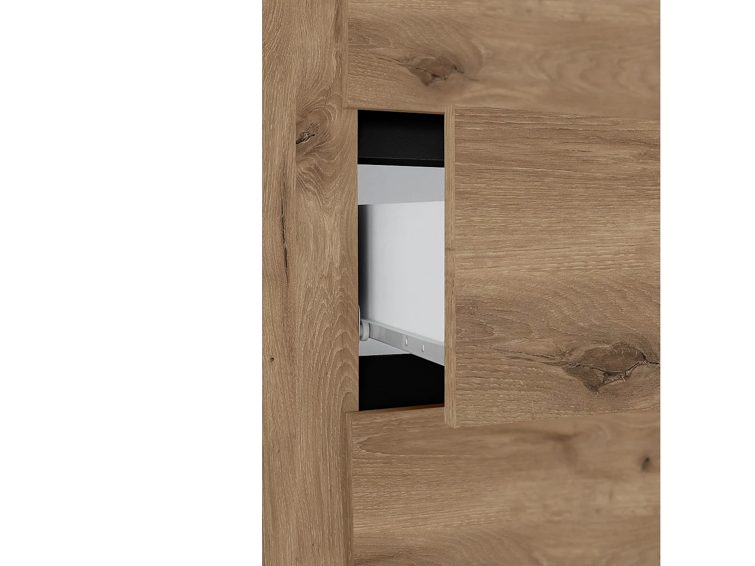 Wisla  | Meuble de salle de bain avec 4 portes et 1 tiroir en aspect chêne