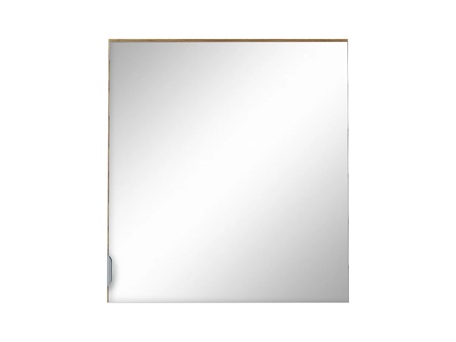 Atlas-Armoire de toilette murale avec miroir 1 porte aspect chêne