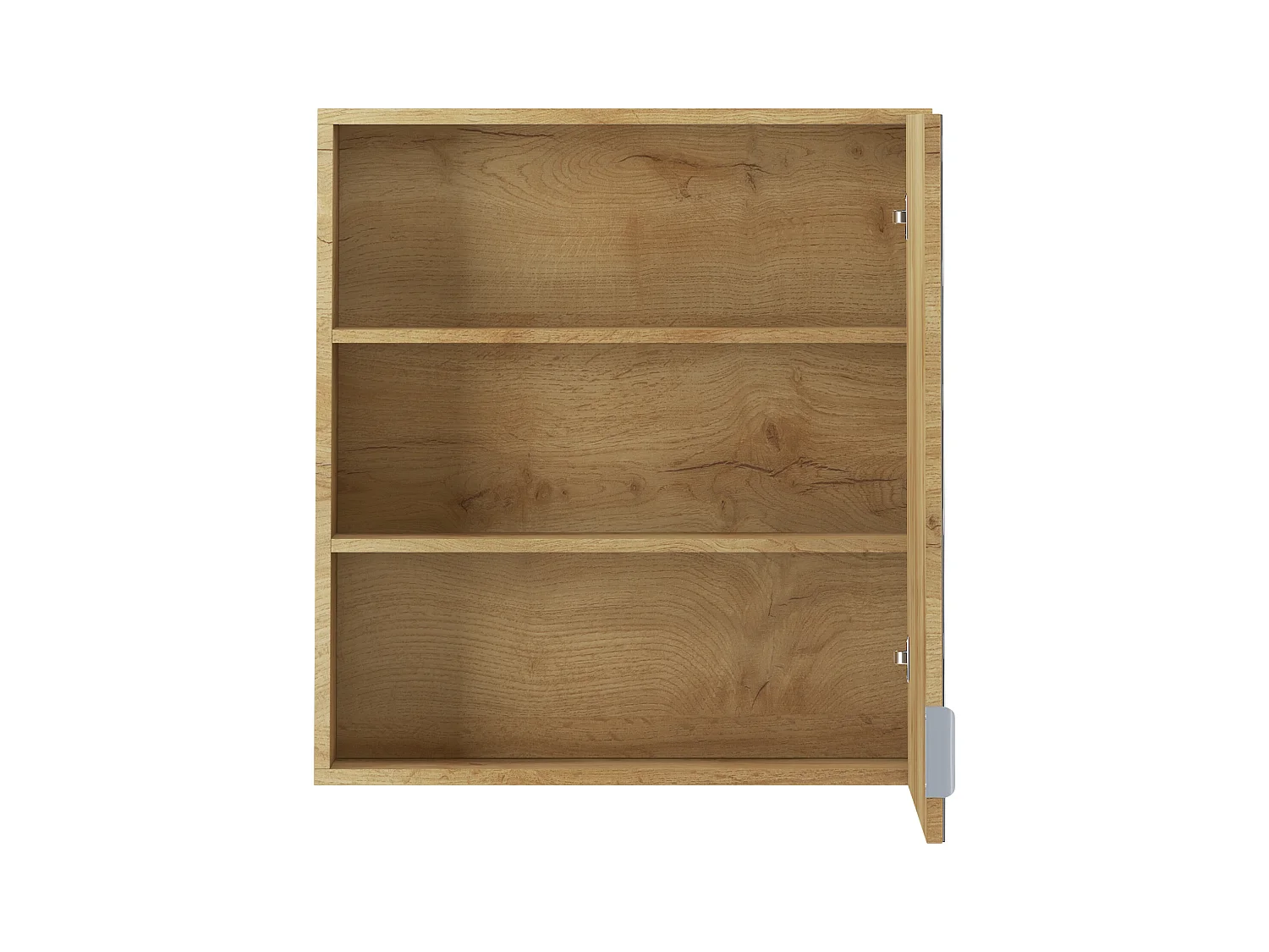 Atlas-Armoire de toilette murale avec miroir 1 porte aspect chêne