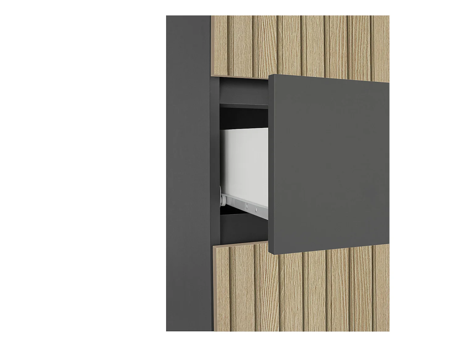 Wisla  | Mueble de baño con 4 puertas en antracita efecto madera