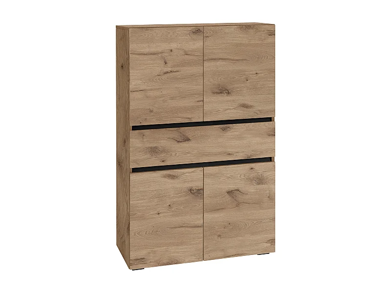 Wisla -Badkamerkast met 4 deuren en 1 lade in eiken look