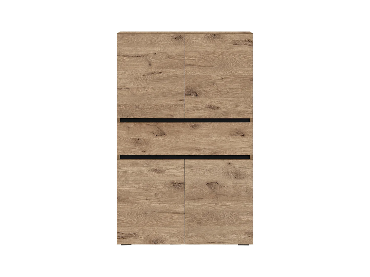 Wisla -Badkamerkast met 4 deuren en 1 lade in eiken look