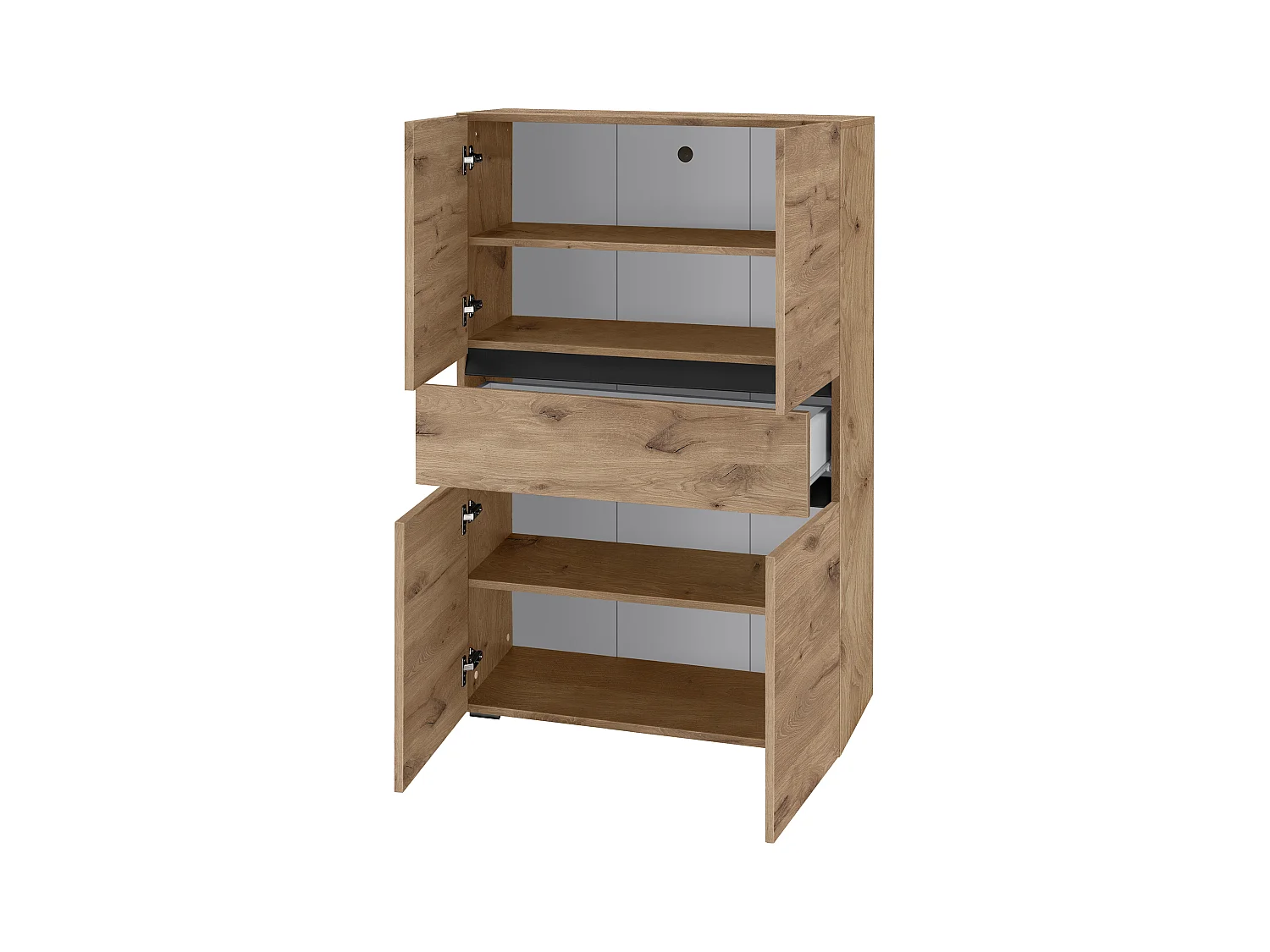 Wisla -Badkamerkast met 4 deuren en 1 lade in eiken look