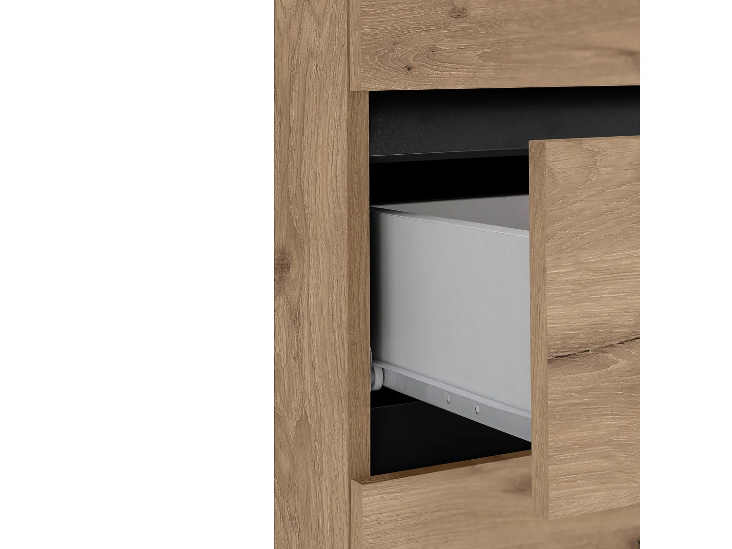 Wisla  | Meuble de salle de bain avec 4 portes et 1 tiroir en aspect chêne