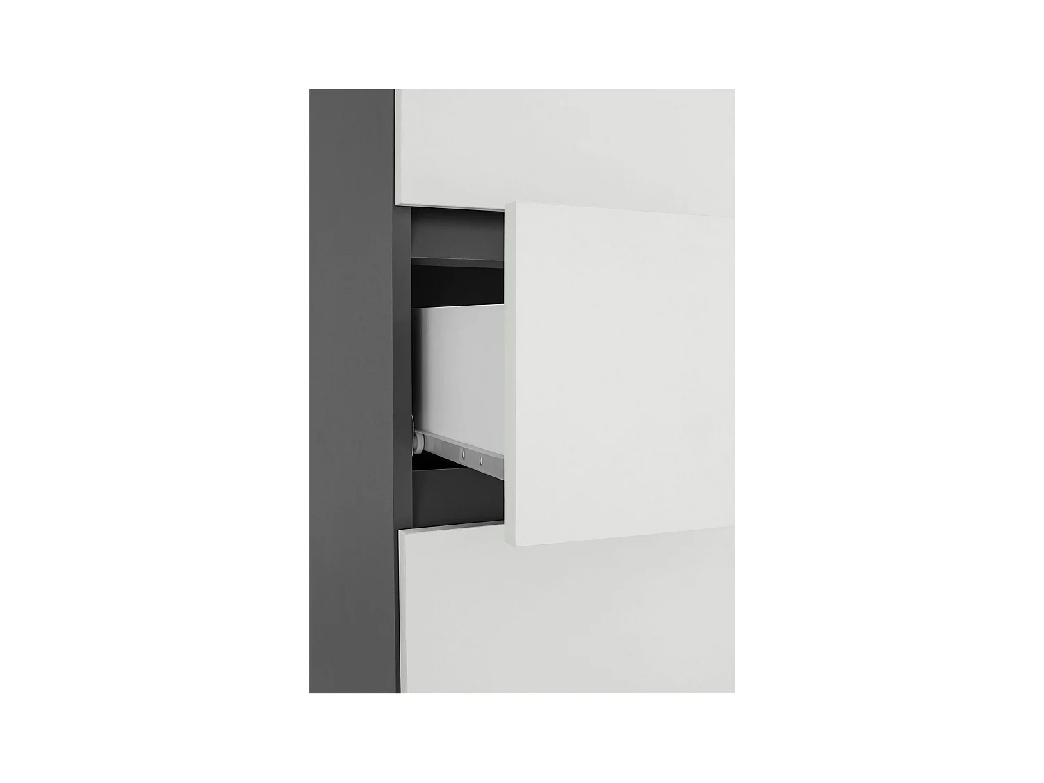 Wisla  | Mueble de baño con 4 puertas y 1 cajón en blanco antracita