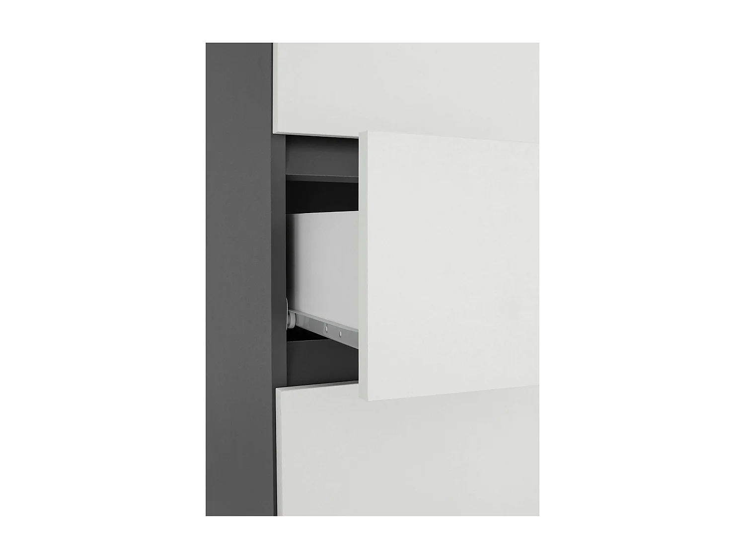 Wisla  | Meuble de salle de bain avec 4 portes 1 tiroir en blanc anthracite