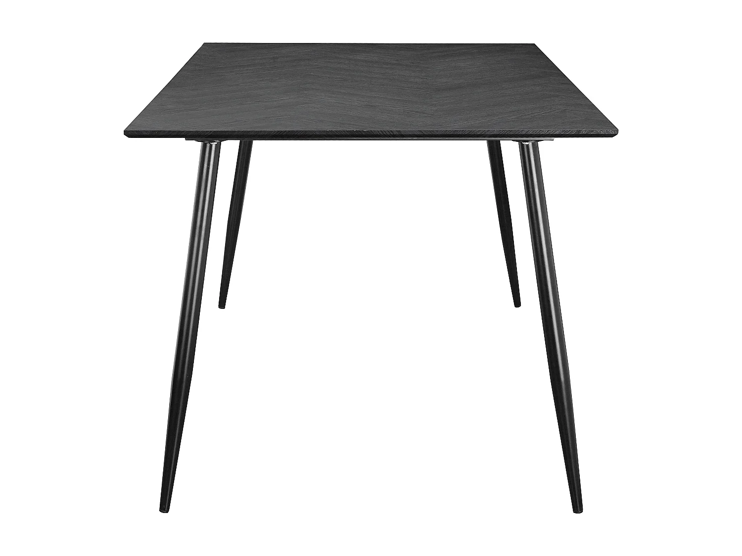 Monza | Table de salle à manger 160 Fishbone Chêne gris noir