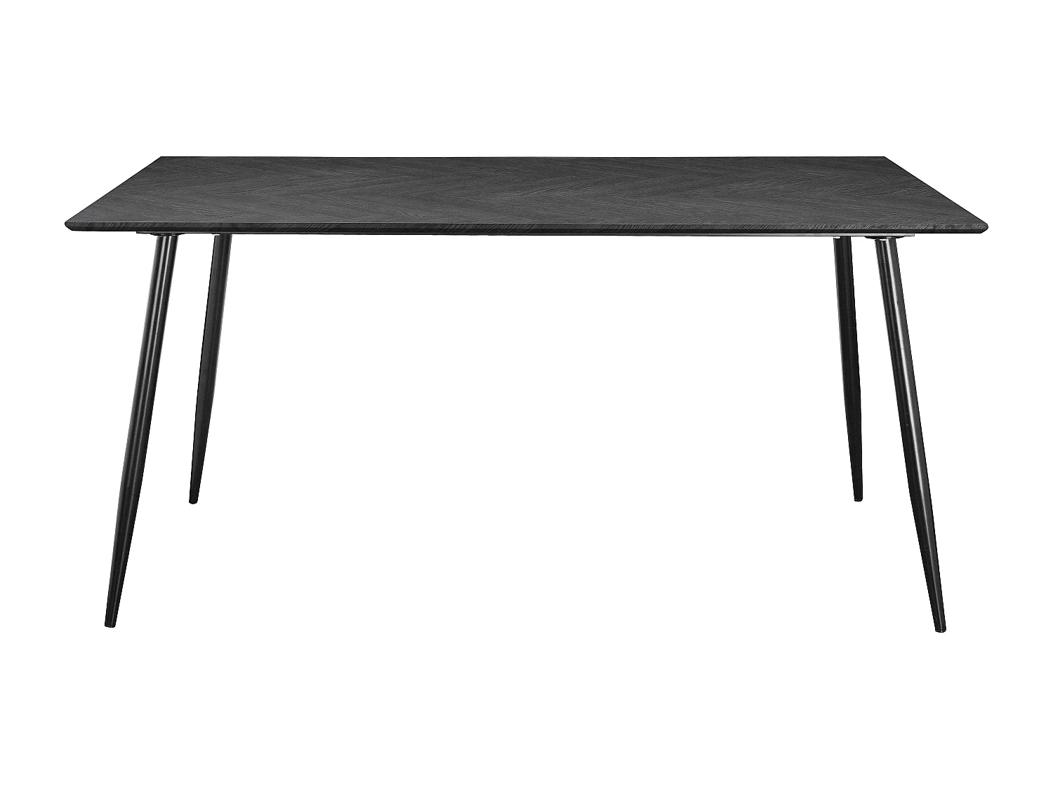 Monza | Table de salle à manger 160 Fishbone Chêne gris noir