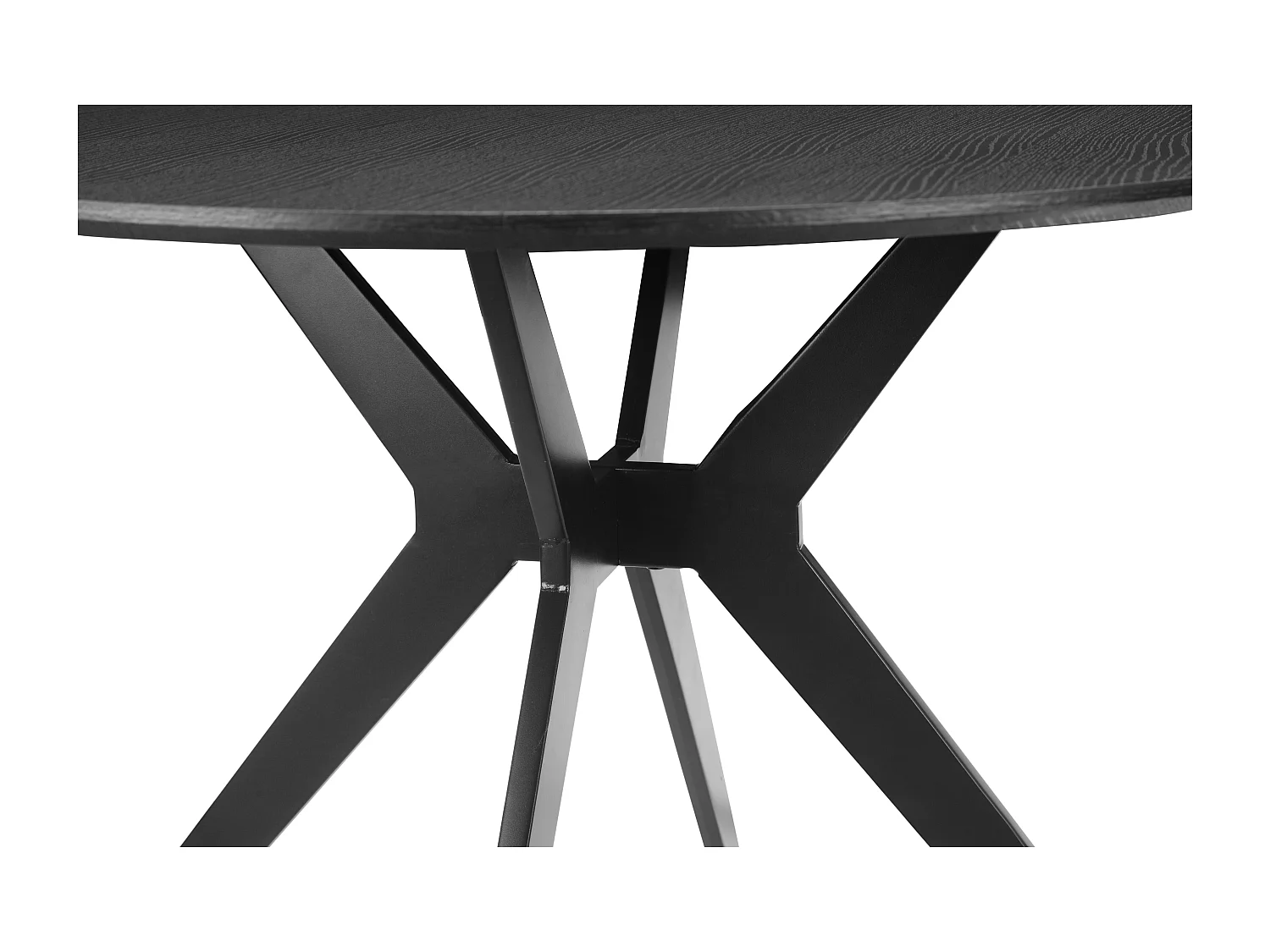 Philip-Eettafel 110 cm in houtlook zwart