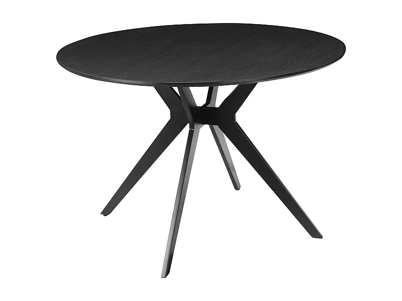 Philip | Table à manger 110 cm aspect bois noir