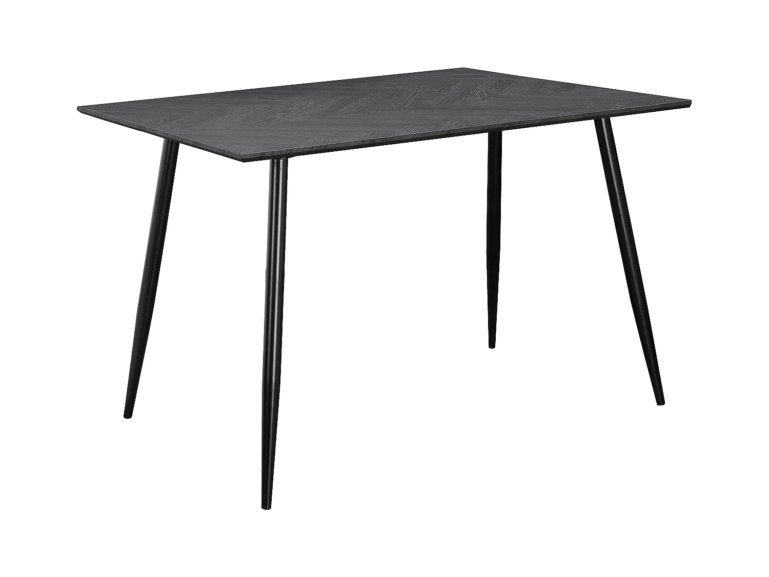 Monza | Table de salle à manger 120 Fishbone Chêne gris noir