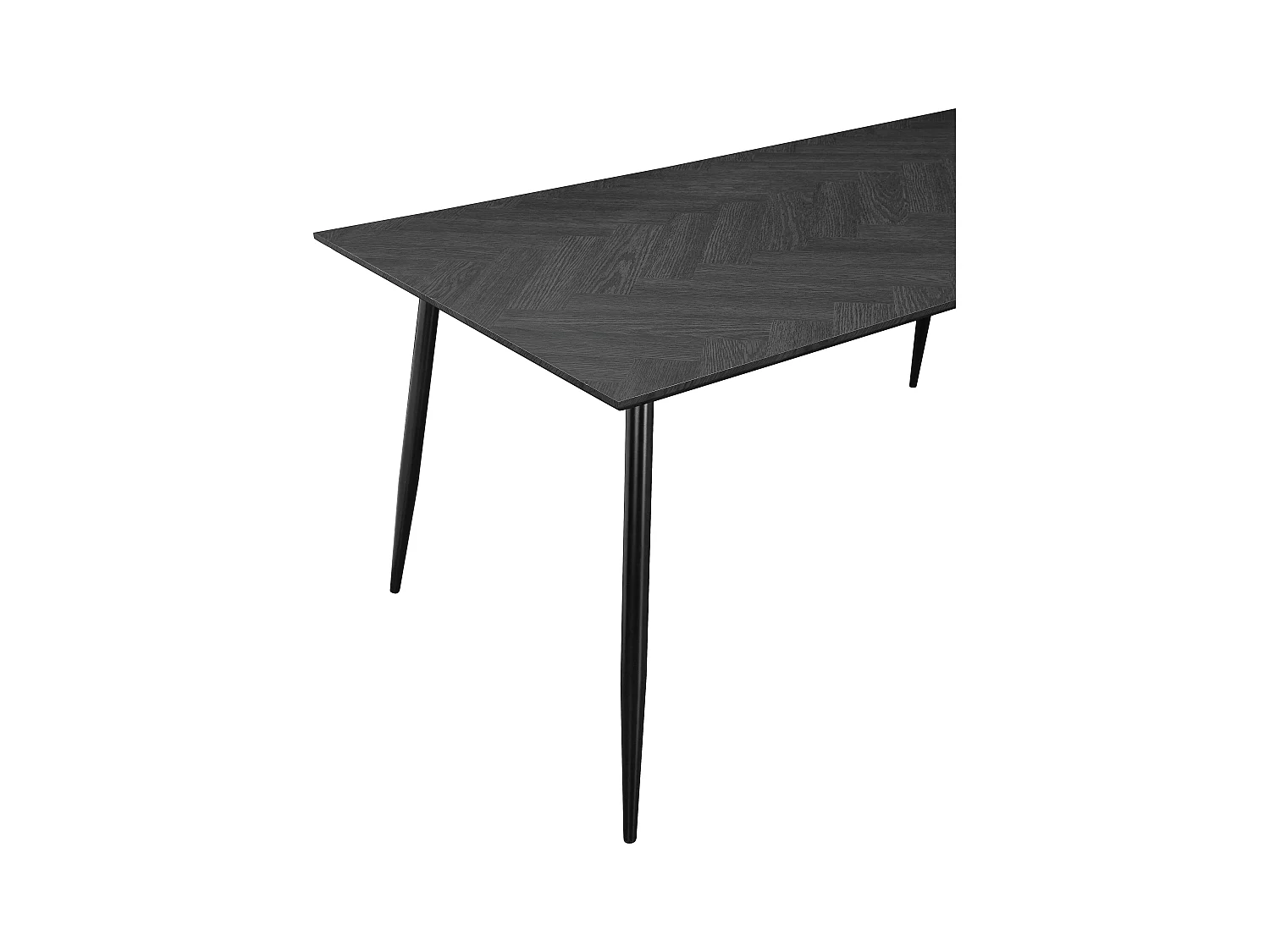 Monza | Table de salle à manger 120 Fishbone Chêne gris noir